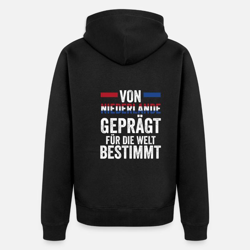 Pays-Bas Pays-Bas Pays-Bas - Veste à capuche bio Premium Unisexe - noir