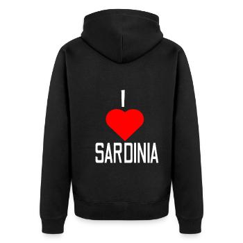 Sardaigne Holiday 2023 Beach Tour T-shirt - Veste à capuche bio Premium Unisexe - noir - Dos - Nico (187cm)