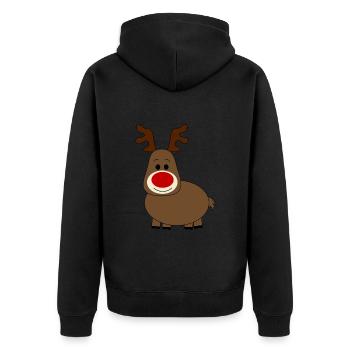 Noël des rennes - Veste à capuche bio Premium Unisexe - noir - Dos - Nico (187cm)