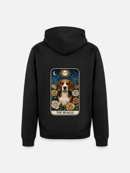 Beagle - Unisex Premium Bio Zip Hoodie - Schwarz