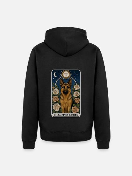 Deutscher Schäferhund - Unisex Premium Bio Zip Hoodie - Schwarz