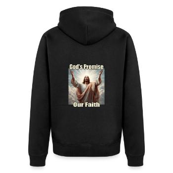 Jésus dans la Lumière Divine - Veste à capuche bio Premium Unisexe - noir - Dos - Nico (187cm)
