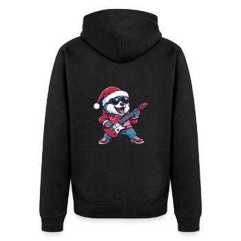 Husky Dog Noël Rocker Guitare - Veste à capuche bio Premium Unisexe - noir - Dos - Nico (187cm)