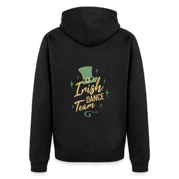 Irish Dance Team - Unisex Premium Bio Zip Hoodie - Schwarz - Hinten - Nico (187cm)