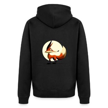 Vilain renard - Veste à capuche bio Premium Unisexe - noir - Dos - Nico (187cm)
