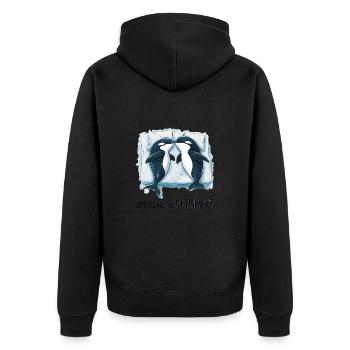 Chemise de nuit officielle Orca - Veste à capuche bio Premium Unisexe - noir - Dos - Nico (187cm)