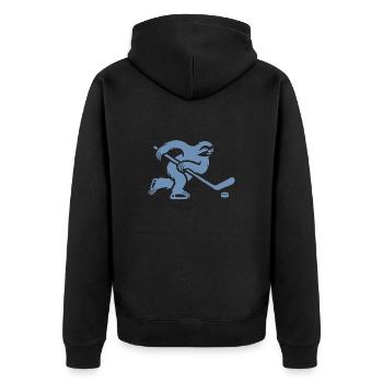 Joueur de hockey sur glace paresseux Club de hockey sur glace Hockey - Veste à capuche bio Premium Unisexe - noir - Dos - Nico (187cm)