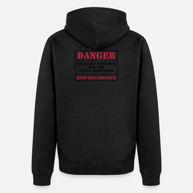 danger - Veste à capuche bio Premium Unisexe - noir