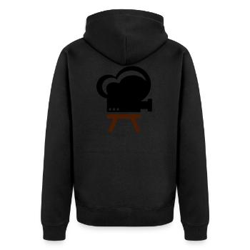 Camera movie - Unisex Premium Organic Zip Hoodie - black - Back - Nico (187cm)