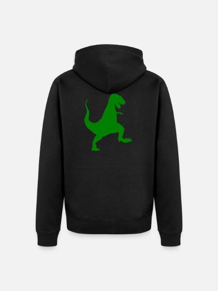 Dinosaurs: T REX - Unisex Premium Organic Zip Hoodie - black