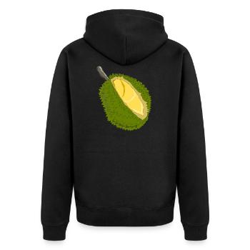 guanabana jackfruit jackfruit veggie veggie frui - Unisex Premium Organic Zip Hoodie - black - Back - Nico (187cm)