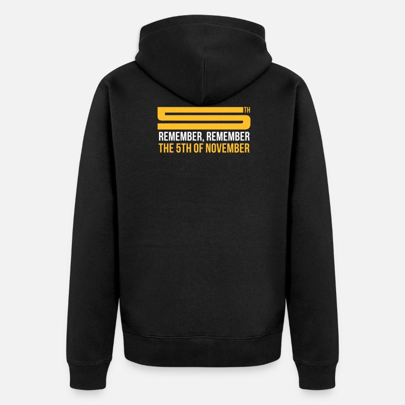Vendetta - 5th November - Unisex Premium Bio Zip Hoodie - Schwarz