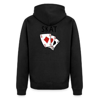 Skat Jeu de cartes - skat - Skatspieler - Veste à capuche bio Premium Unisexe - noir - Dos - Nico (187cm)