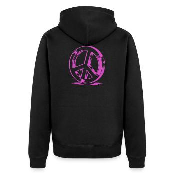 Peace and Love - Veste à capuche bio Premium Unisexe - noir - Dos - Nico (187cm)