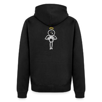 Ange ange gardien petit ange dieu la religion diable - Veste à capuche bio Premium Unisexe - noir - Dos - Nico (187cm)
