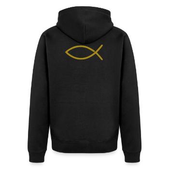 Poisson Christian Gold - Veste à capuche bio Premium Unisexe - noir - Dos - Nico (187cm)