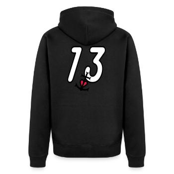 Bouches du rhone 13 camargaise cross - Unisex Premium Organic Zip Hoodie - black - Back - Nico (187cm)