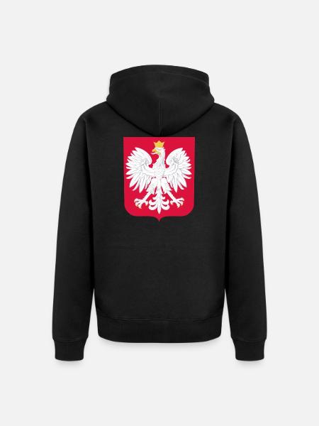 Polska, Pologne, blasons - Veste à capuche bio Premium Unisexe - noir