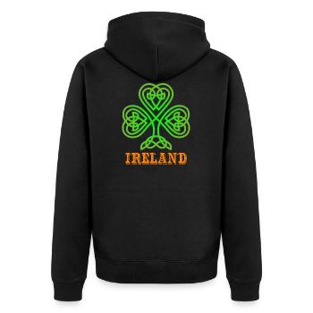 IRELAND - Irlande - Veste à capuche bio Premium Unisexe - noir - Dos - Nico (187cm)