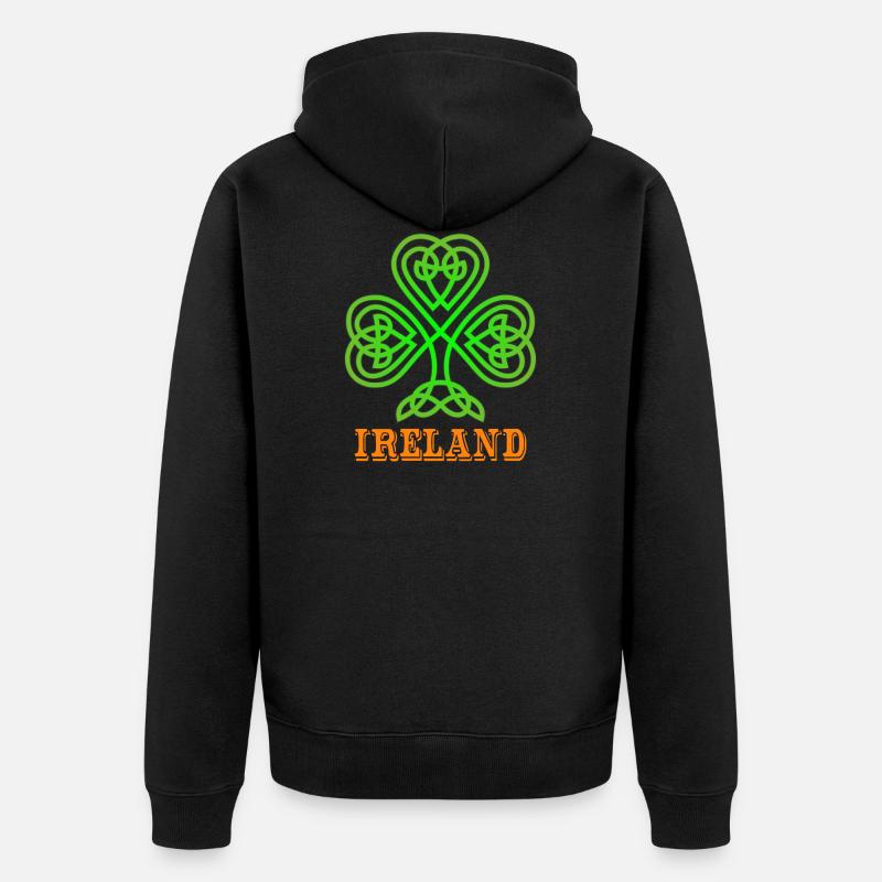 IRELAND - Irlande - Veste à capuche bio Premium Unisexe - noir