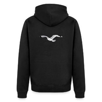 mouette - Veste à capuche bio Premium Unisexe - noir - Dos - Nico (187cm)