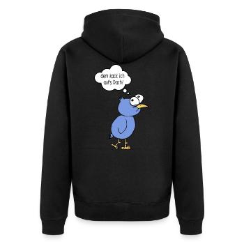 Cacahomme - Veste à capuche bio Premium Unisexe - noir - Dos - Nico (187cm)