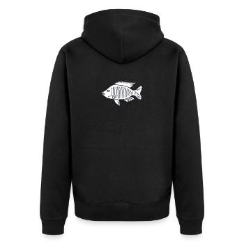 Cichlid fish Malawi - Unisex Premium Organic Zip Hoodie - black - Back - Nico (187cm)