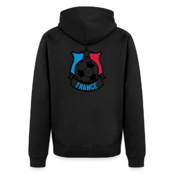 france foot supporter ecusson fanion - Veste à capuche bio Premium Unisexe - noir - Dos - Nico (187cm)