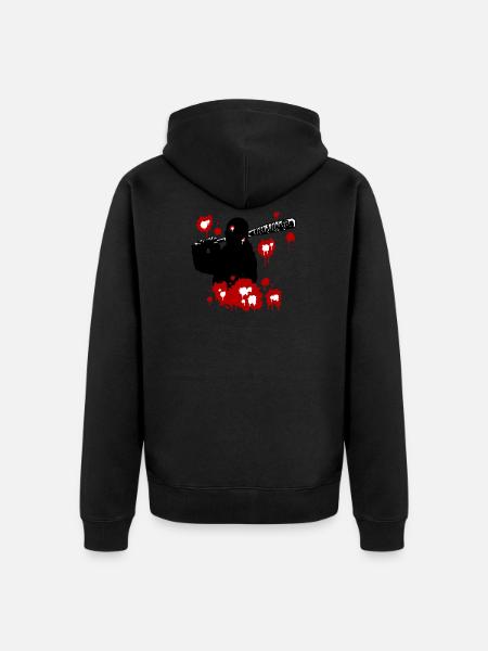 Negan red - Unisex Premium Organic Zip Hoodie - black