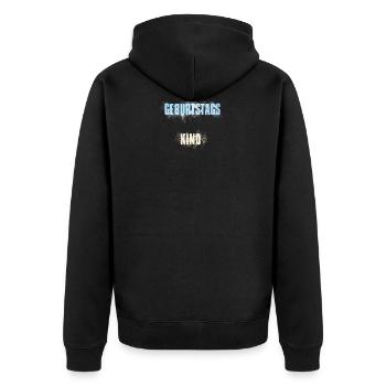 Birthday child - Unisex Premium Organic Zip Hoodie - black - Back - Nico (187cm)