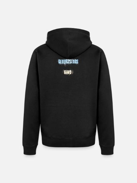 Birthday child - Unisex Premium Organic Zip Hoodie - black