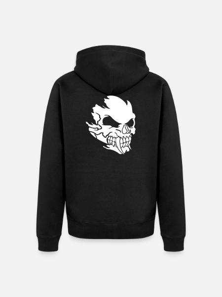 Skull skull no.3 - Unisex Premium Organic Zip Hoodie - black