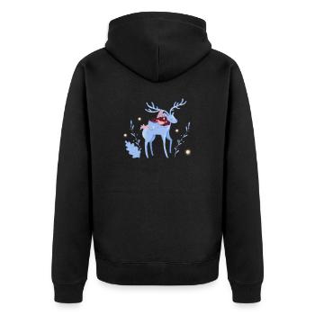 Enfant qui dort sur le cerf - Veste à capuche bio Premium Unisexe - noir - Dos - Nico (187cm)