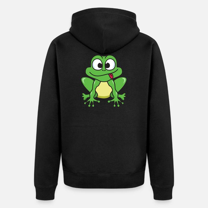 grenouille - Veste à capuche bio Premium Unisexe - noir