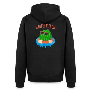 Pastèque 1 - Veste à capuche bio Premium Unisexe - noir - Dos - Nico (187cm)