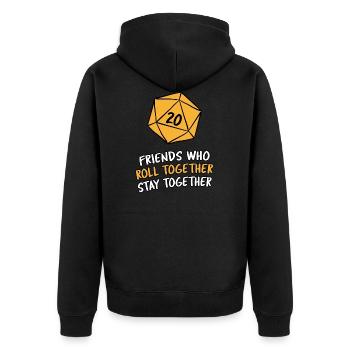 Gamer Meilleur Amis Jeu de rôle RPG D20 Cadeau - Veste à capuche bio Premium Unisexe - noir - Dos - Nico (187cm)