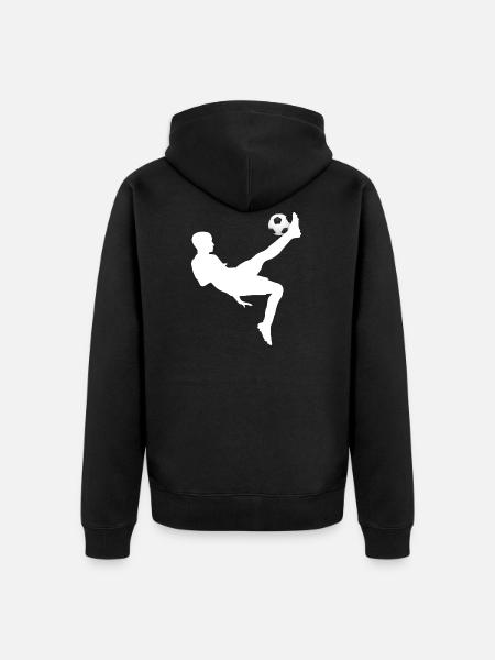 Bicycle kick - Unisex Premium Organic Zip Hoodie - black