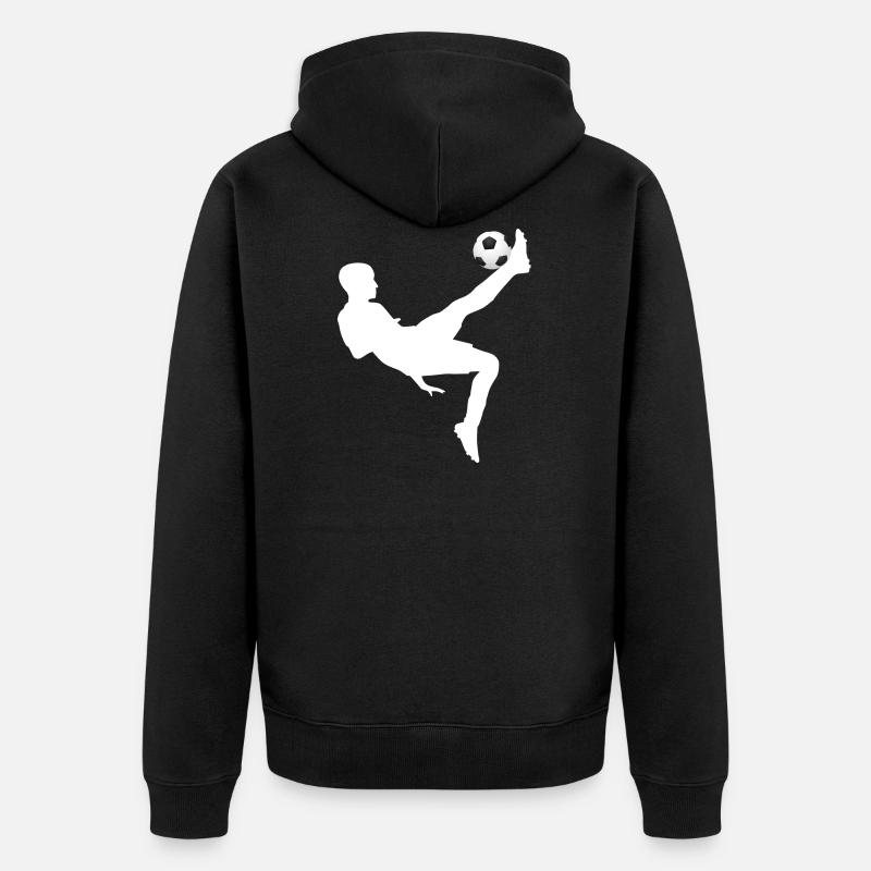 Fallrückzieher - Unisex Premium Bio Zip Hoodie - Schwarz