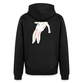 Hase - Veste à capuche bio Premium Unisexe - noir - Dos - Nico (187cm)