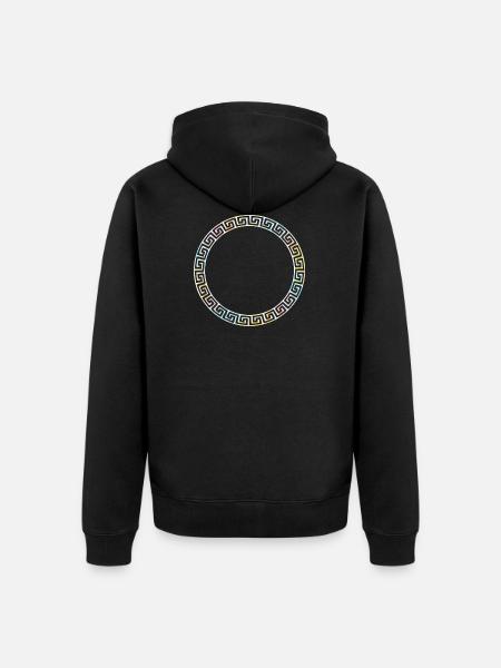 Kreis bunt - Unisex Premium Bio Zip Hoodie - Schwarz