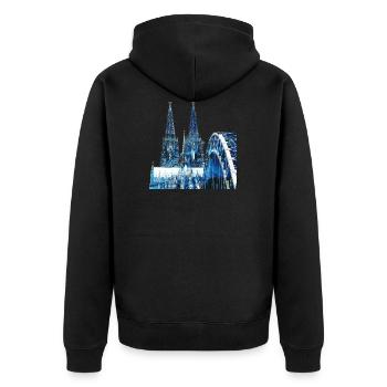 Kölner Dom Allemagne Heimat Stadt Skyline - Veste à capuche bio Premium Unisexe - noir - Dos - Nico (187cm)