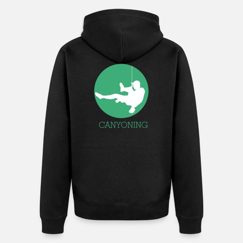 canyoning - Veste à capuche bio Premium Unisexe - noir