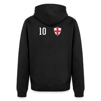 Angleterre 10 cadeau de ballon de sport équipe de football - Veste à capuche bio Premium Unisexe - noir - Dos - Nico (187cm)