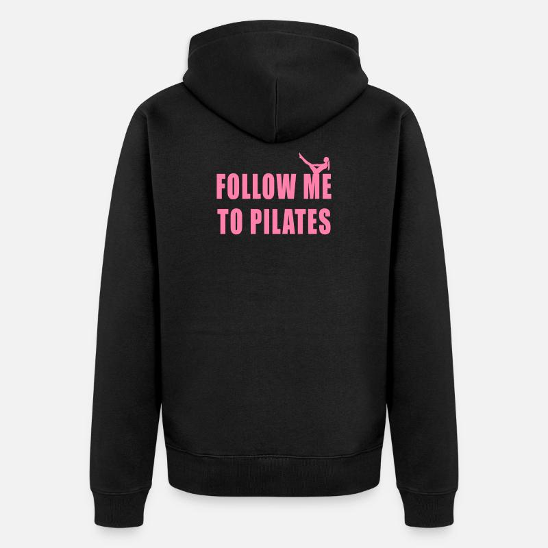 Pilates me suivre à Pilates - Veste à capuche bio Premium Unisexe - noir