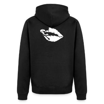 crâne crâne lèvres - Veste à capuche bio Premium Unisexe - noir - Dos - Nico (187cm)