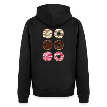 beignets - Veste à capuche bio Premium Unisexe - noir - Dos - Nico (187cm)