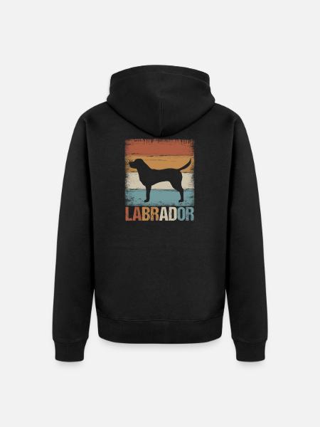 Labrador - Unisex Premium Bio Zip Hoodie - Schwarz