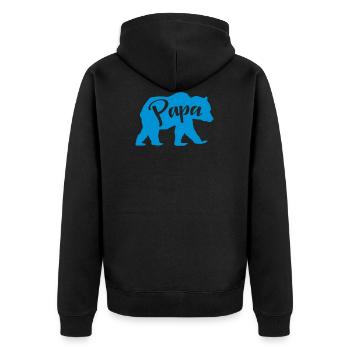 Papa Père Bear - Veste à capuche bio Premium Unisexe - noir - Dos - Nico (187cm)