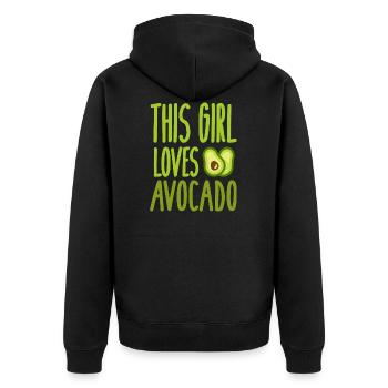avocat - Veste à capuche bio Premium Unisexe - noir - Dos - Nico (187cm)