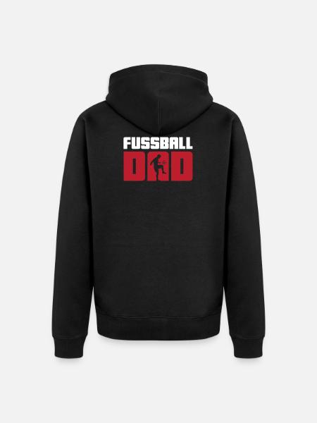 Fussball Dad - Unisex Premium Bio Zip Hoodie - Schwarz